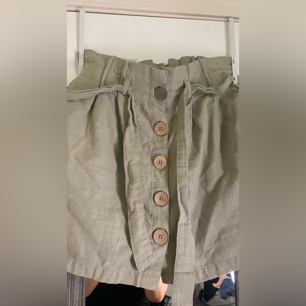 Green Skirt with Buttons